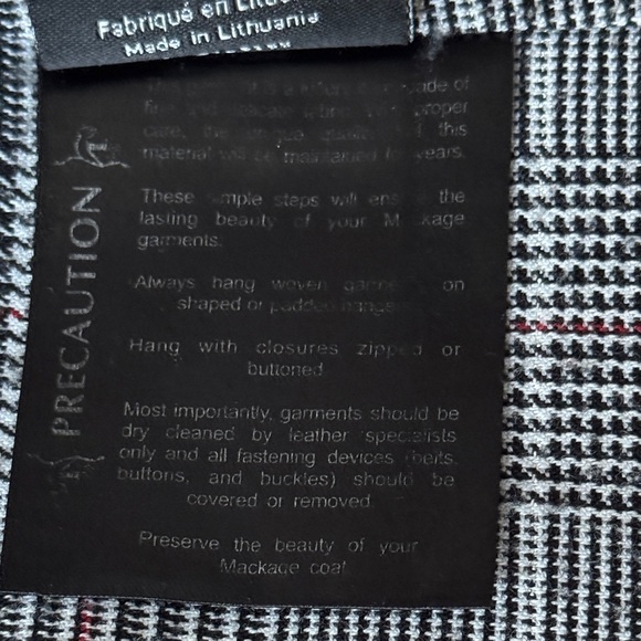 Mackage Women's Black Trim Leather Trench Coat - Picture 15 of 16